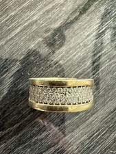 Bulgarii 14ct Gold 3 Row Ring size O