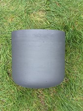 Beards & Daisies Large Concrete plant pot Indoor Matt Grey 32cm Wide 31cm High