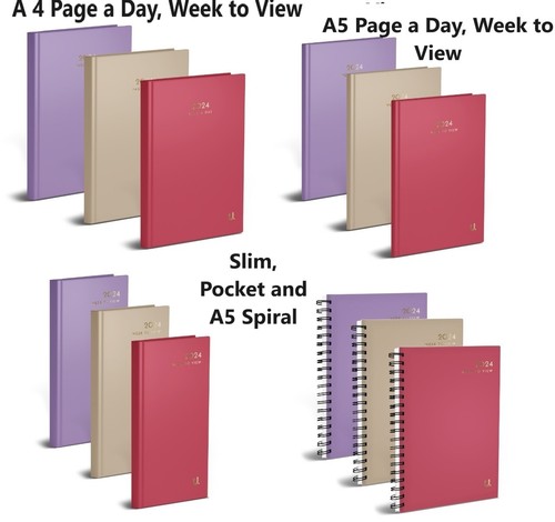 Outdated 2024 diaries - a4, a5