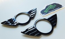 Mini One, Cooper S, JCW R56 Gloss Black badge covers GEN 2 (06-13) Front & Rear