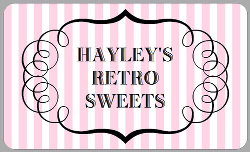 Retro pink candy stripe - pink,