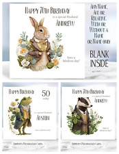 Period Costume Personalised Birthday Card Son Brother Husband Dad Grandad 50 60