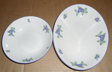 2pc Royal Doulton Everyday Blueberry Dinner Cereal & Vegetable Serving Bowls