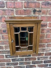 Antique Wooden Medicine Cabinet with Bevelied  glass door  - Circa 1880s