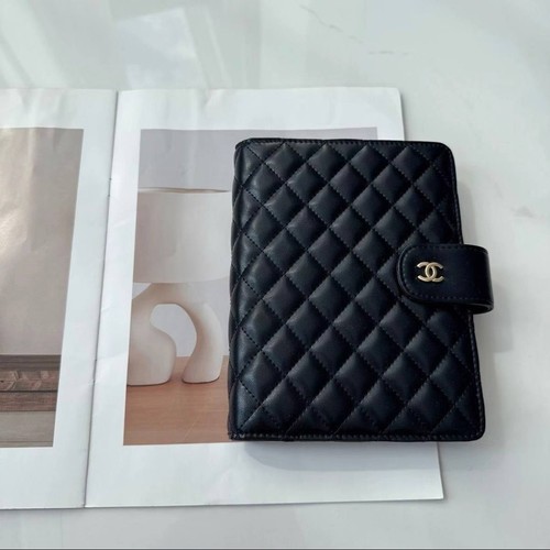 Black quilted binder - quilted, a5