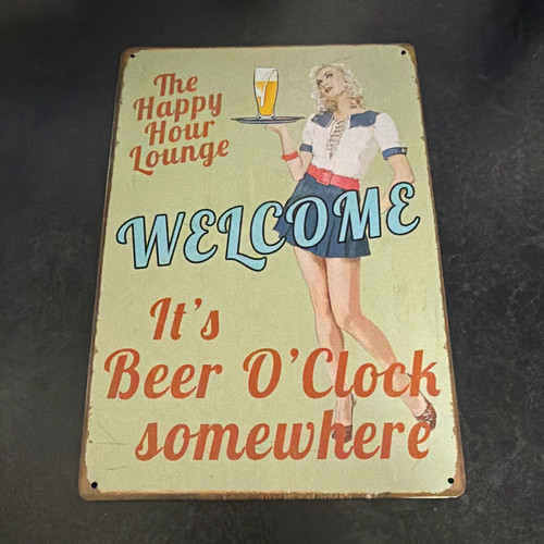 Vintage retro metal - retro, bar