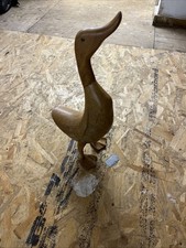 Hand Carved Wooden Duck Bamboo