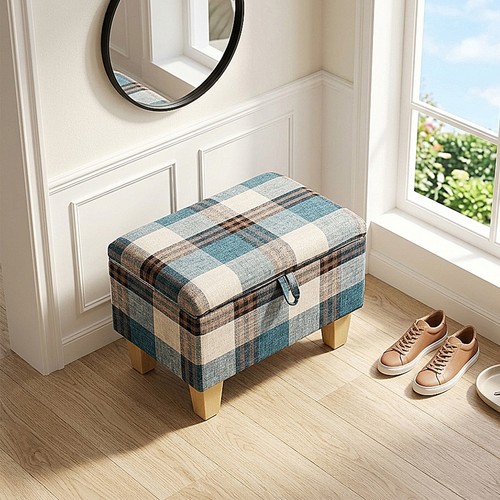 Upholstered linen storage - upholstered,