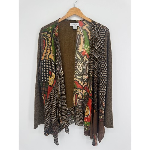 Ania mixed media cardigan - a.,