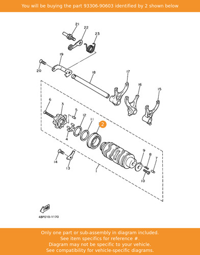 Yamaha bearing 93306 90603 - yamaha, bearing,