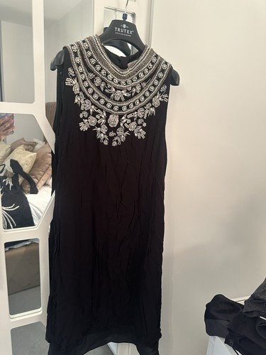 Monsoon black beaded dress - beaded,