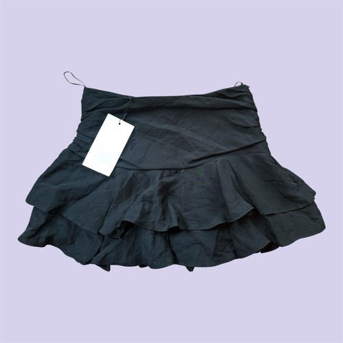 Nwt zara black - ruffle, micro