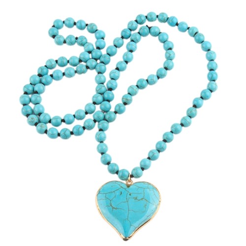 Bohemian turquoise heart - bohemian,