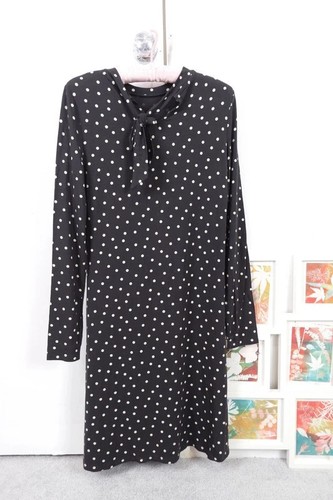 Polka dot dress long - , sleeve