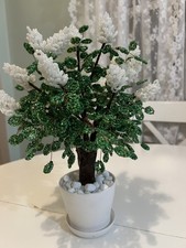 Handmade Beaded White Lilac