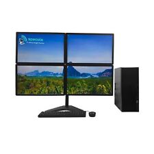 Quad 23" Monitors Trading PC - Intel i7 - 32GB RAM - 250GB SSD/3TB HDD - WIN10