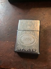 Silver Coloured Etched Zippo Lighter An American Classic