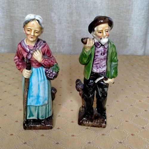 Old man lady figurine - old,