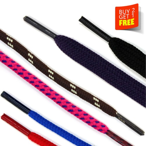 Coloured shoe laces flat round - coloured, flat/round