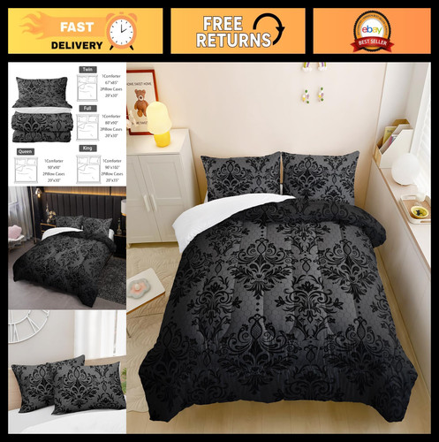 Gothic floral print twin - gothic,
