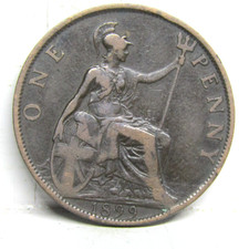 1899 One Penny Coin Victoria