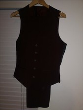 Zara Denim Coutore Suit - Burgundy Trousers and waist coat