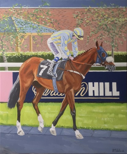 Horse racing fine oil painting - fine,