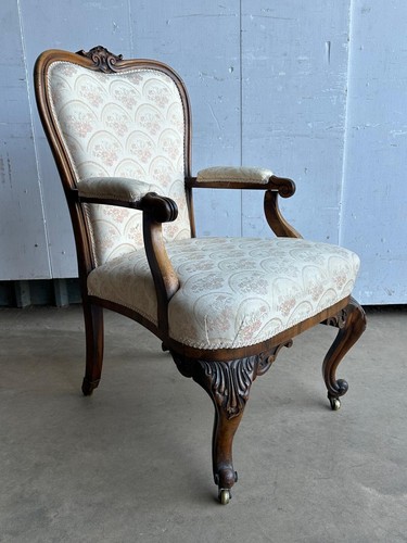Victorian carved walnut - a,