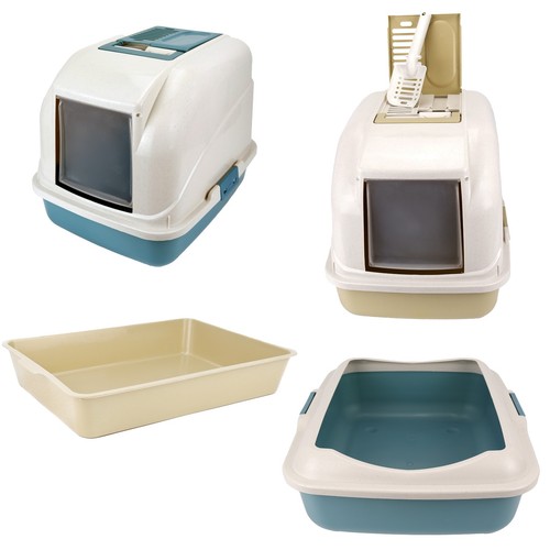 Cat litter trays hooded - cat,