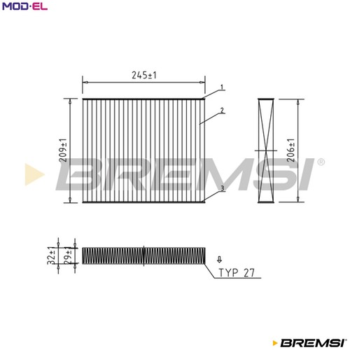 Filter cabin air - filter, fc0931a