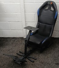 ADX Firebbase Leather Black & Blue Gaming Playseat Chair **FREE POSTAGE**