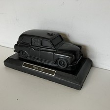 Vintage Coal Carved Black Figurine Ornament Vehicle London Black Cab Taxi Car