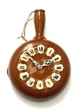 Vintage 32cm Ceramic Wall Clock - Retro Mid Century French Kitchen Clock Gift