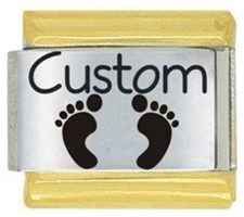 Custom Gold Trim Footprints
