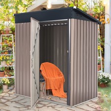 5 X 3FT Metal Garden Shed Outdoor Storage Shed House Box Pent Roof Lockable