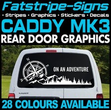 to fit VW CADDY COMPASS MOUNTAIN GRAPHICS STICKERS CAMPERVAN MOTORHOME DAY VAN