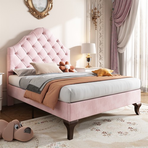 Velvet upholstered bed single - velvet,