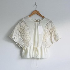 Zara Cream Embroidered Tulle