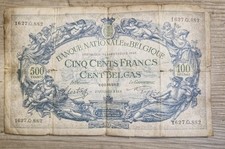 Vintage belgian 500 francs 100 - vintage,