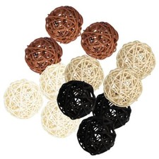 Pack Large Wicker Rattan Balls