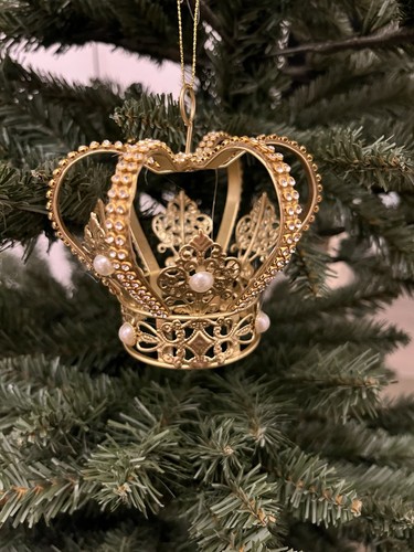 Gold crown pearl christmas - gold,