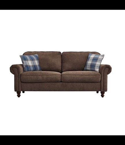 Seater brown linen fabric - brown,