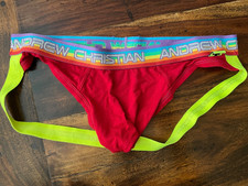 Andrew Christian Jock Strap With Front Pouch - Red Size S/M