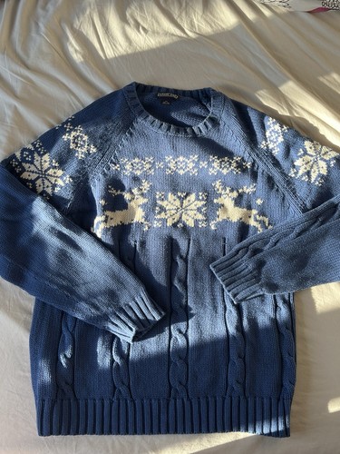Vintage blue christmas jumper - vintage,
