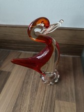 Murano Glass Duck.  Red And