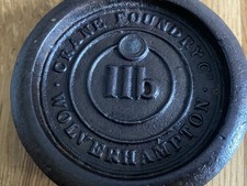 Vintage Crane Foundry Wolverhampton 1 Lb Cast Iron Scales Weight