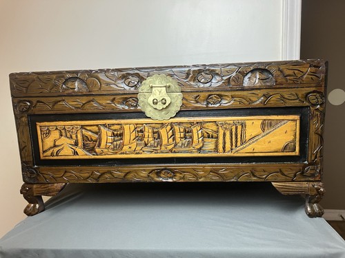 Vintage hand carved asian - vintage,