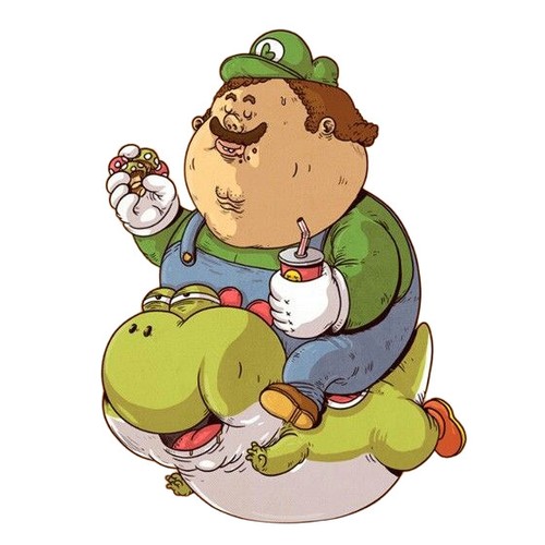 Chubby plumber rides green