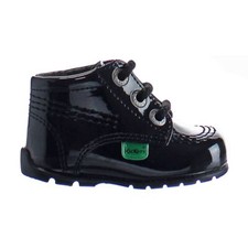 Kickers Kick Hi B Core Lace-Up Black Patent Leather Kids Boots 1_KF0000423BXW