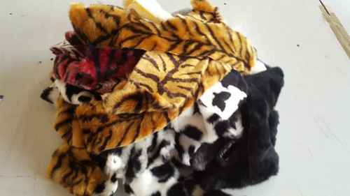Assorted faux fur scraps - assorted,